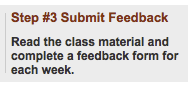 Step 3 Feedback Forms